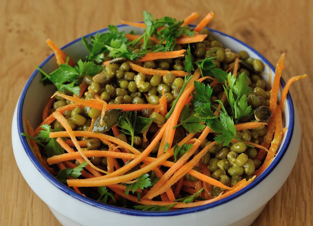 Steamed Mung Beans Salad