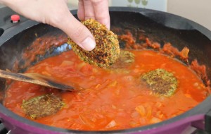 Almond Lentils patties in tomato gravy (Gluten Free)