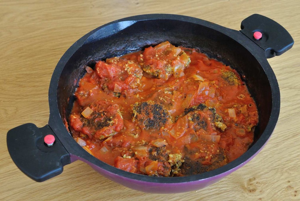 Almond Lentils patties in tomato gravy (Gluten Free)