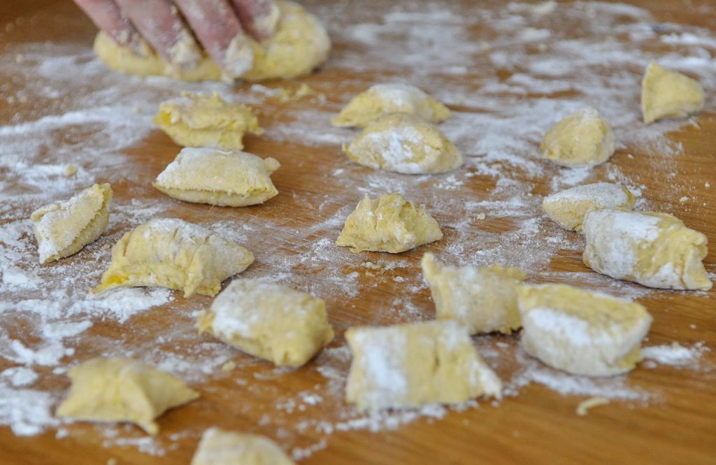 Butternut squash gnocchi with roasted garlic and sunflower seeds aioli