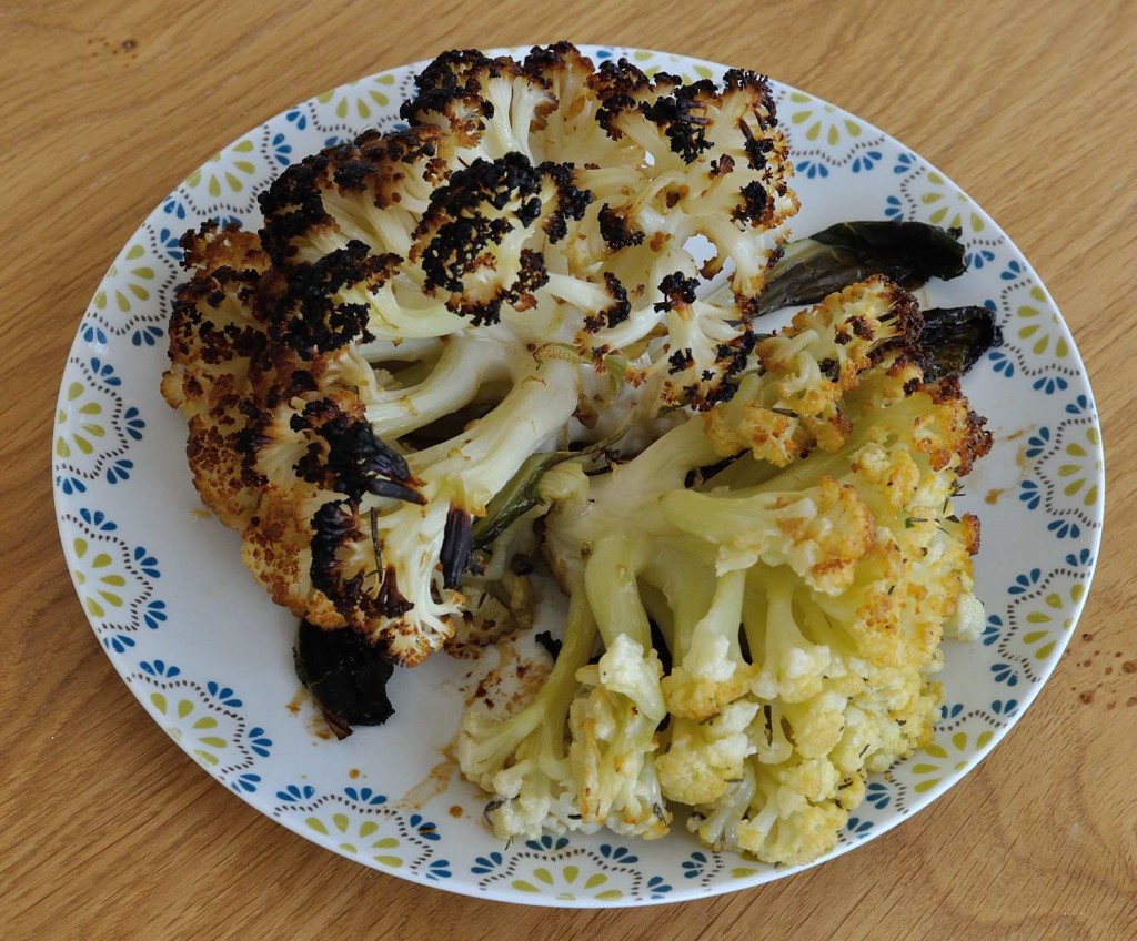 Roasted cauliflower head