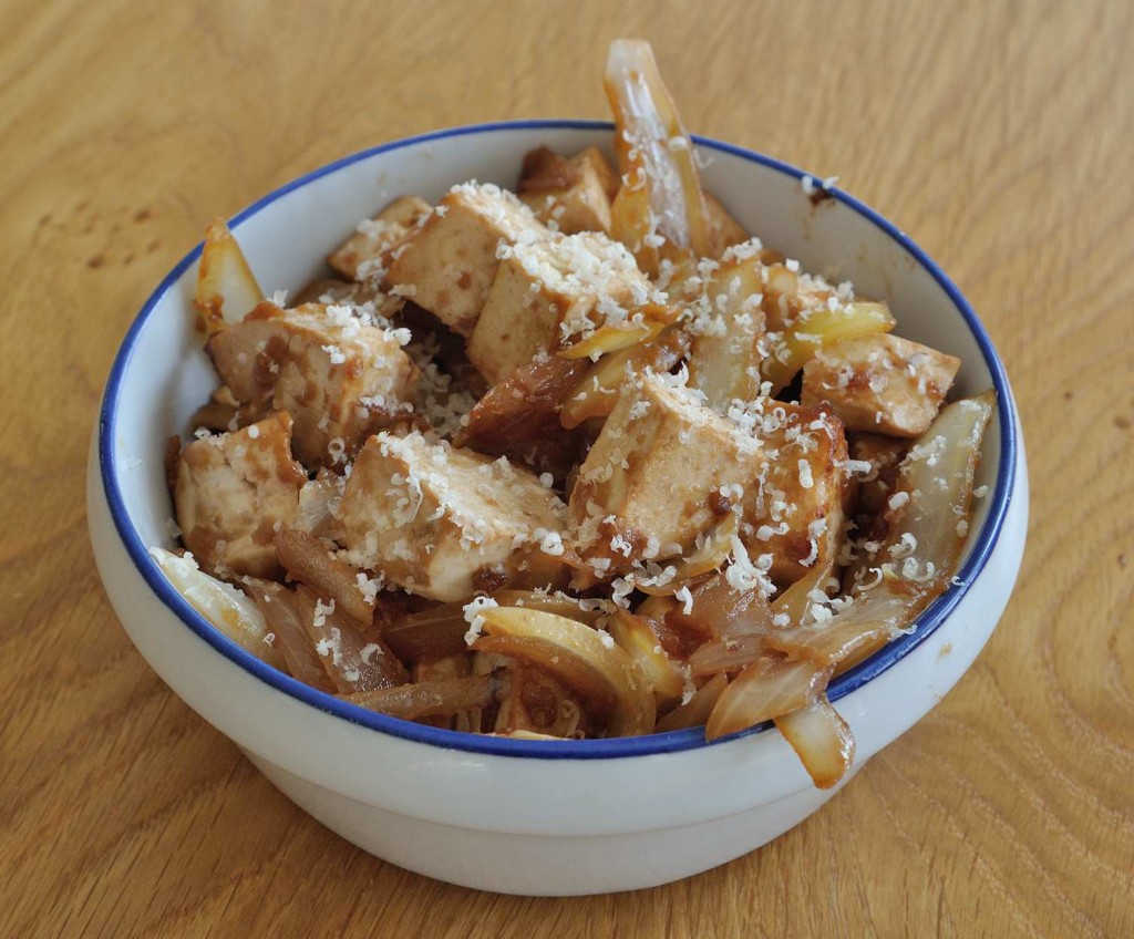 Lever style tofu dish