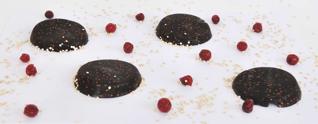 נגיסי שוקולד חמאת בוטנים עם פיצפוצי קינואה