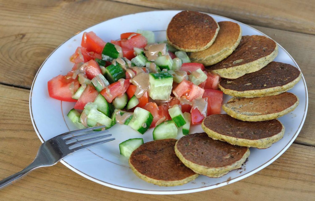 Chickpea flour mini omelettes