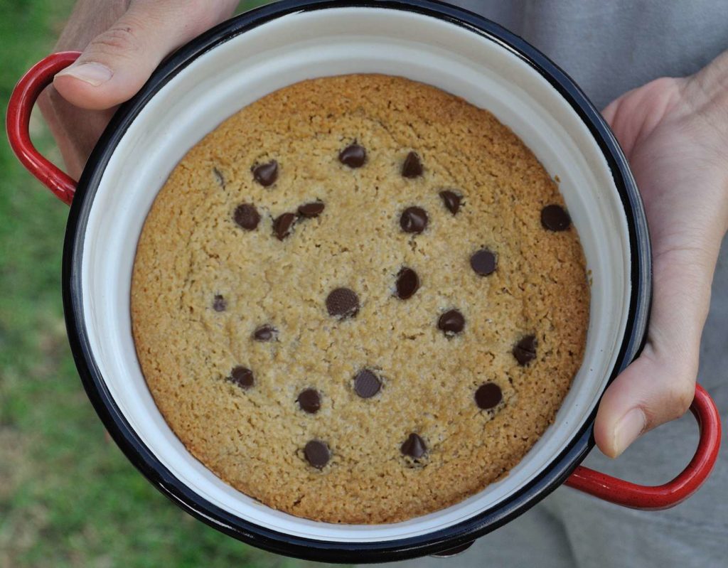 Almond Butter Maple Skillet Cookie