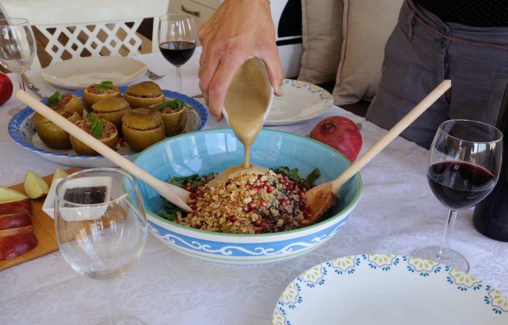 Double Quinoa and Baby Mix in Tahini Maple Vinaigrette