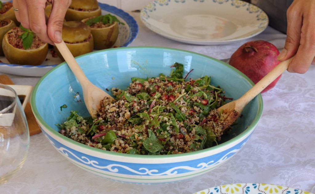 Double Quinoa and Baby Mix in Tahini Maple Vinaigrette