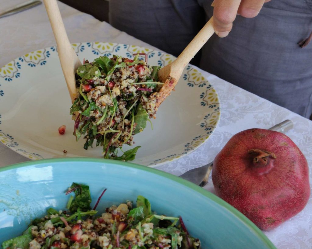 Double Quinoa and Baby Mix in Tahini Maple Vinaigrette