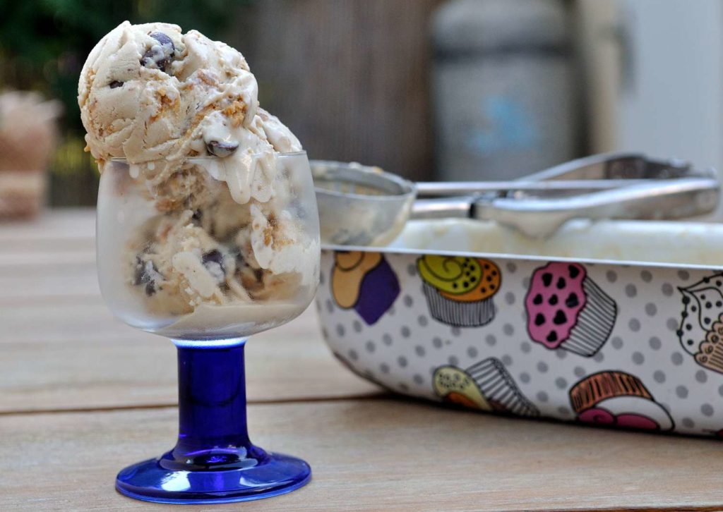 Peanut Butter Cookie Dough Ice Cream (Vegan + GF)