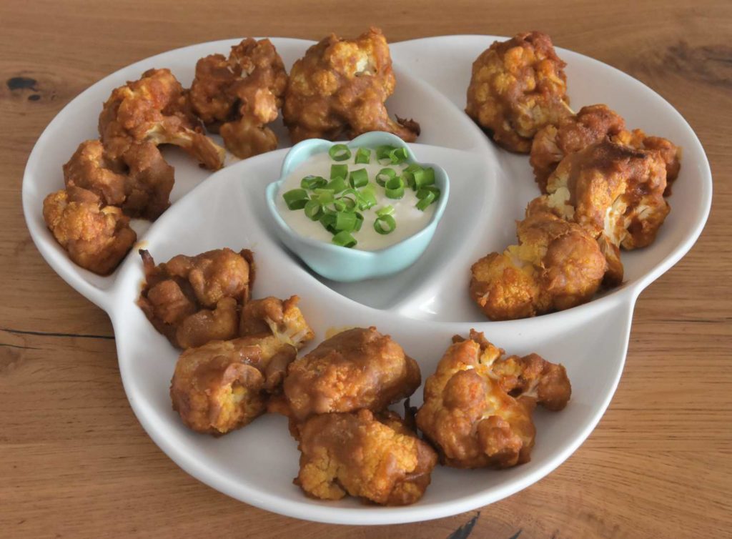 Sweet And Spicy Cauliflower "Wings"