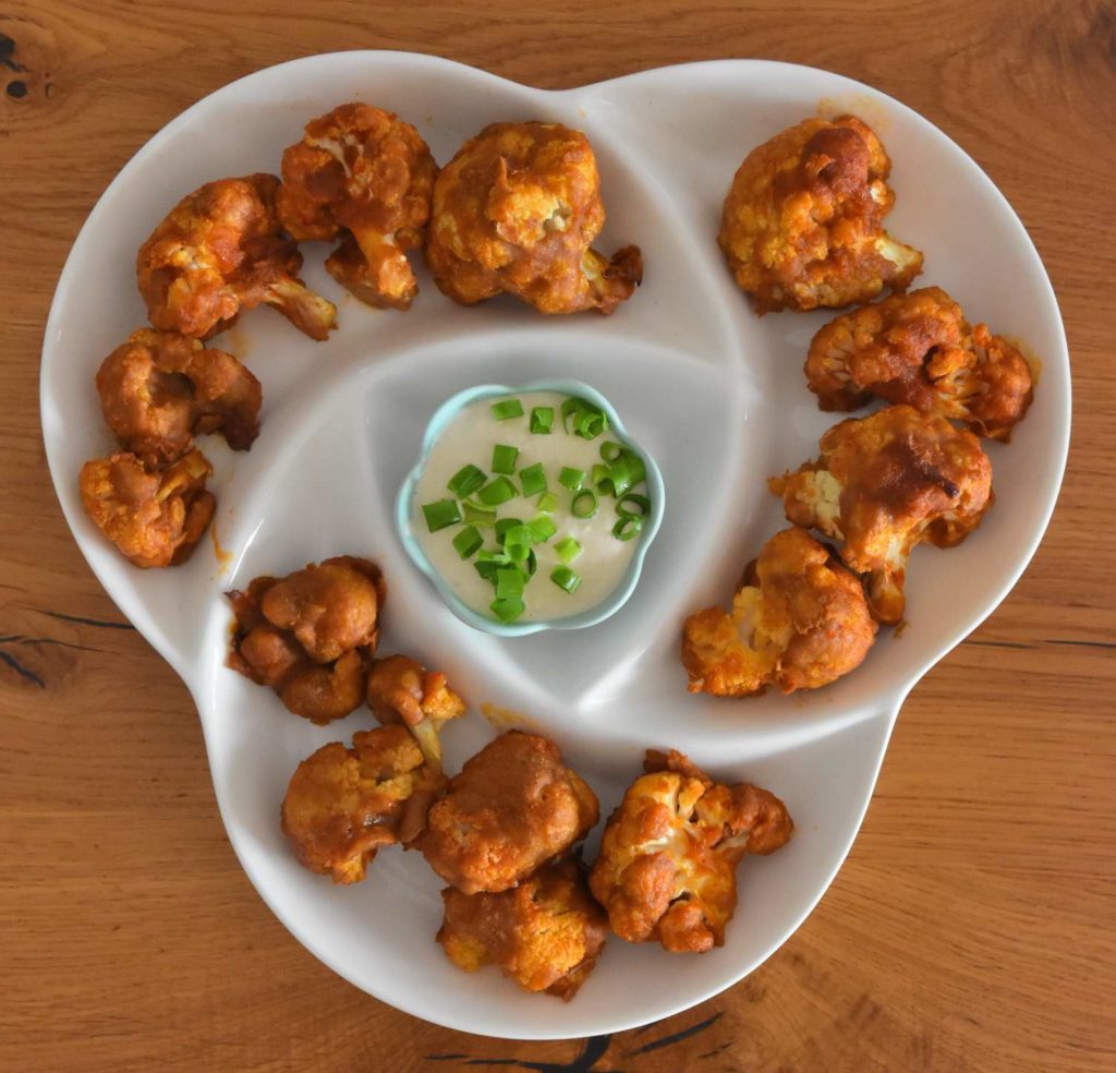 Sweet And Spicy Cauliflower "Wings"