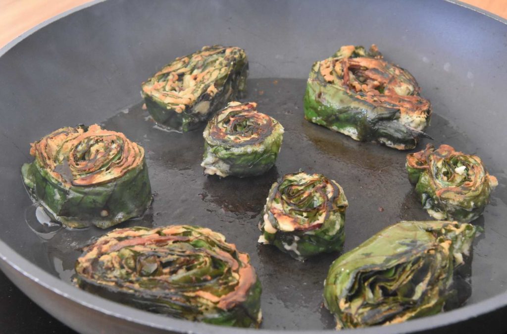 Chard Pinwheels (Indian Alu Wari)