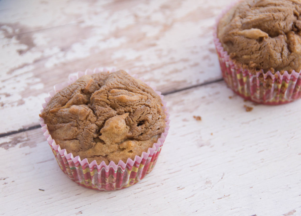 Vegan Vanilla Muffins With "Nutella" Swirl