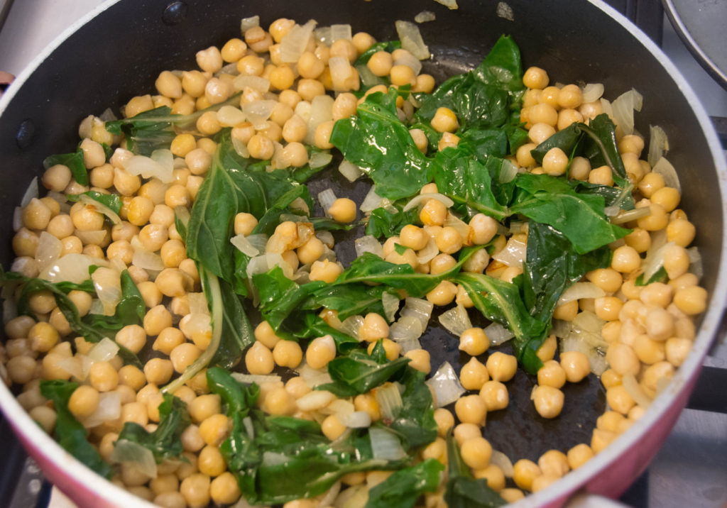 Warm Chickpeas and Chard Salad