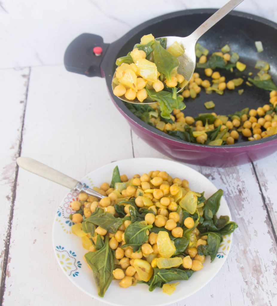 Warm Chickpeas and Chard Salad