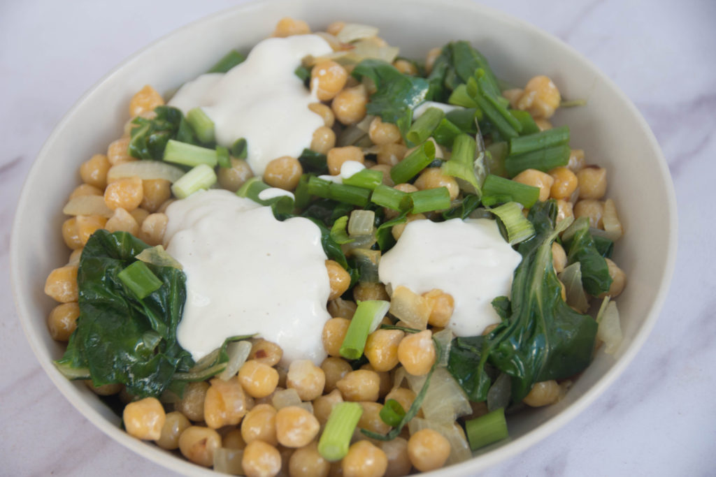 Warm Chickpeas and Chard Salad