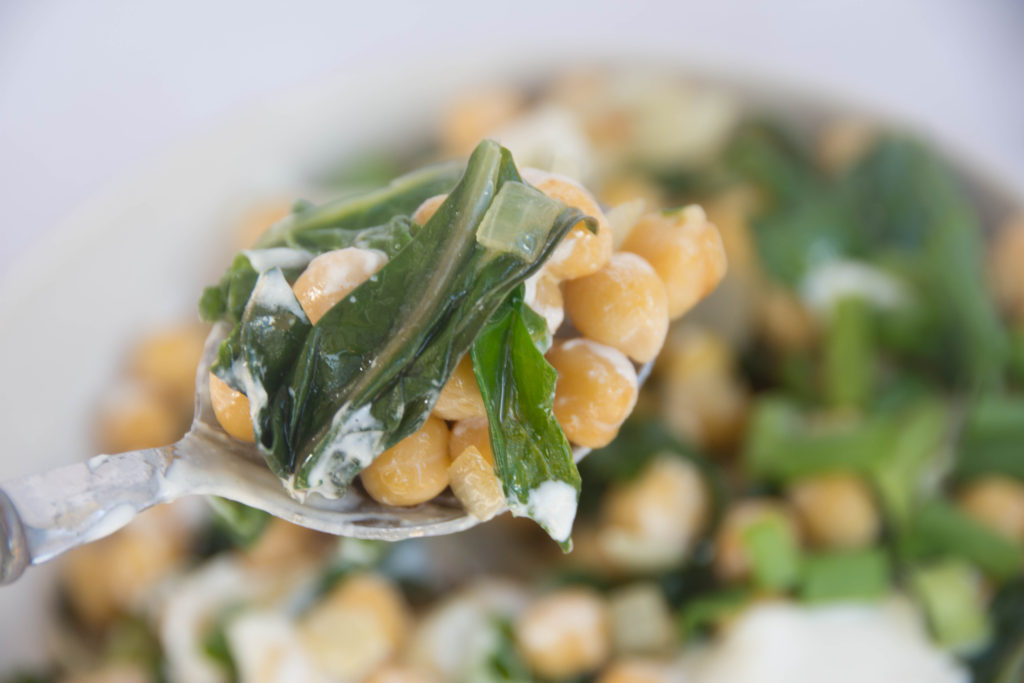 Warm Chickpeas and Chard Salad